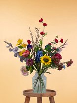 Zijden Boeket – 70-80 cm hoog – 18 stelen – housewarming cadeau – moederdag cadeautje – moederdag cadeau voor mama – decoratie – DIY – Zomer – Exclusief vaas – Plukboeket - Veldboeket – Kunstbloemen - nep bloemen - nepbloemen - kunstplanten