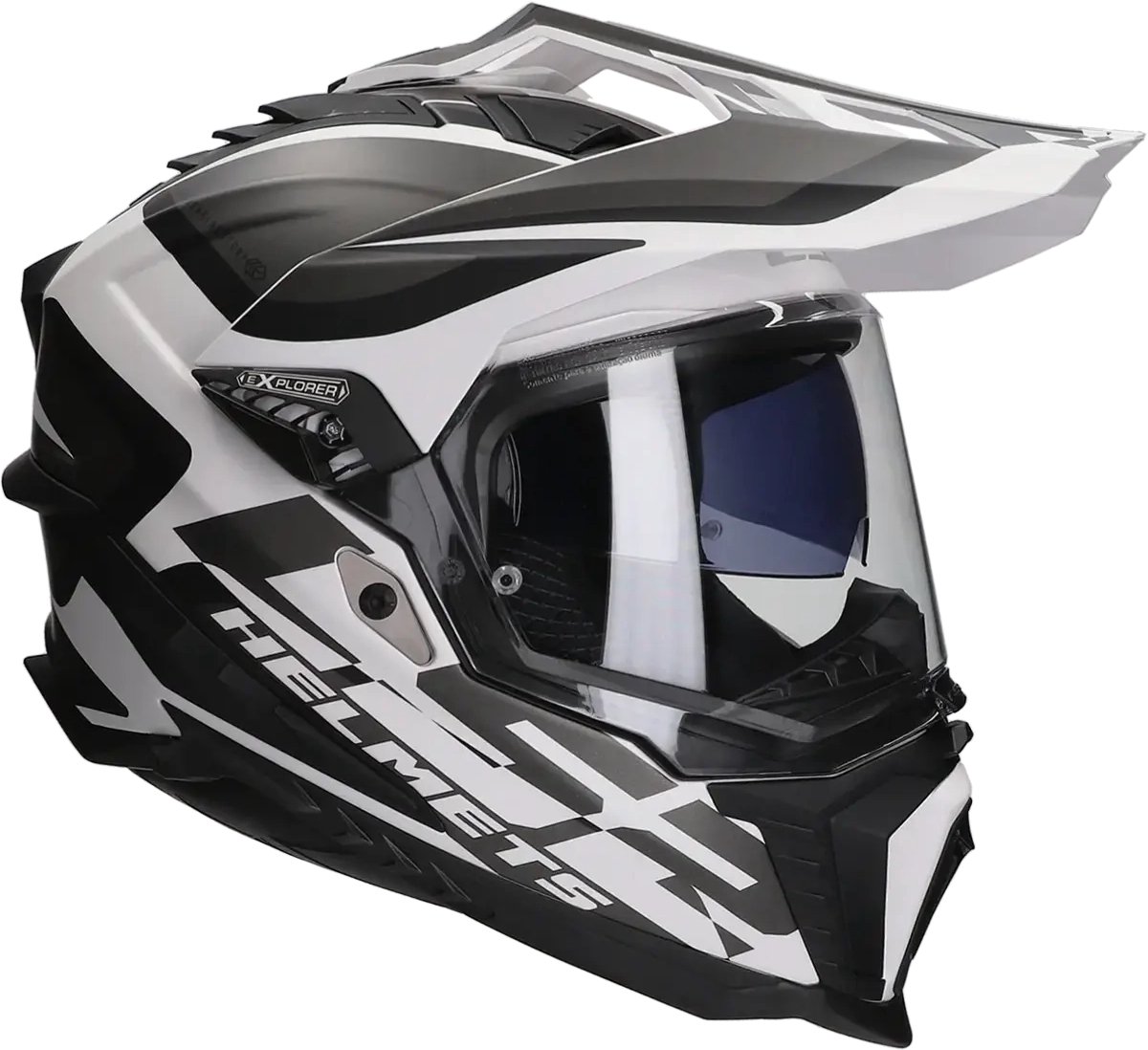 LS2 Helm Explorer Alter MX701 mat zwart / wit maat XS