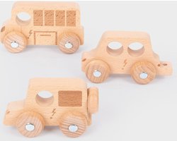 tickit® Natuurlijke Houten Stadse-voertuigen