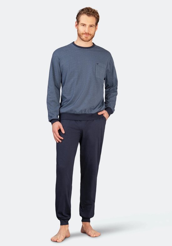 Hajo Pyjama Homme Katoen Premium Blauw taille XL bol