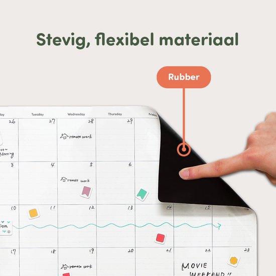 Tableau blanc repackable Greenstory - Agenda mensuel - Grand - Ferme
