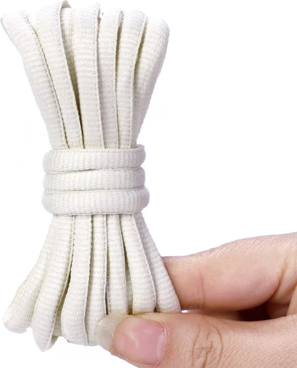 Consumerce® Ronde Schoenveters Crème 140cm – Schoenveter – Schoen Veters Plat – Sneaker Laces – Sneakerveters – Schoenen – Wandelschoenen Veter – Heren Dames Jongens Meisjes - Skateboard Sneakers