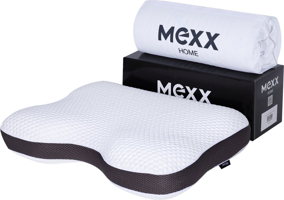 Mexx Premium - Anti-snurk hoofdkussen - traagschuim - ventilerend - anti-allergie - 54 cm x 40 cm x 12 cm