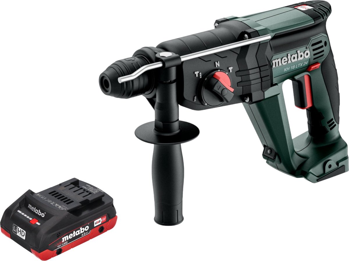Metabo KH 18 LTX 24 accu combihamer 18 V 2.1 J SDS Plus + 1x LiHD accu 4.0 Ah - zonder lader