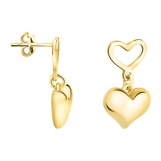 SOFIA MILANI - Orecchini da Donna in Argento 925 - con Pietra Zircone - Orecchino Pendente a Cuore - E1714