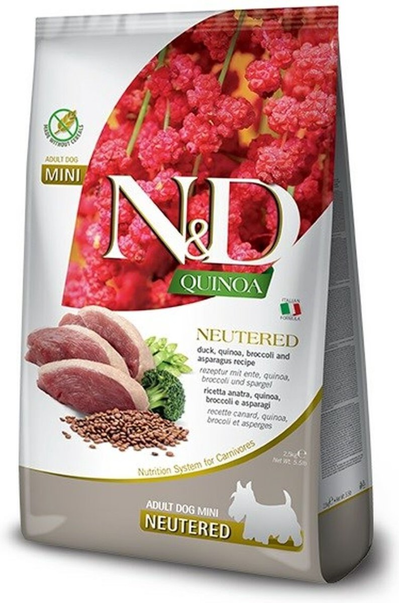 N&D Voer Farmina N&D Volwassen Eend Broccoli 2,5 kg