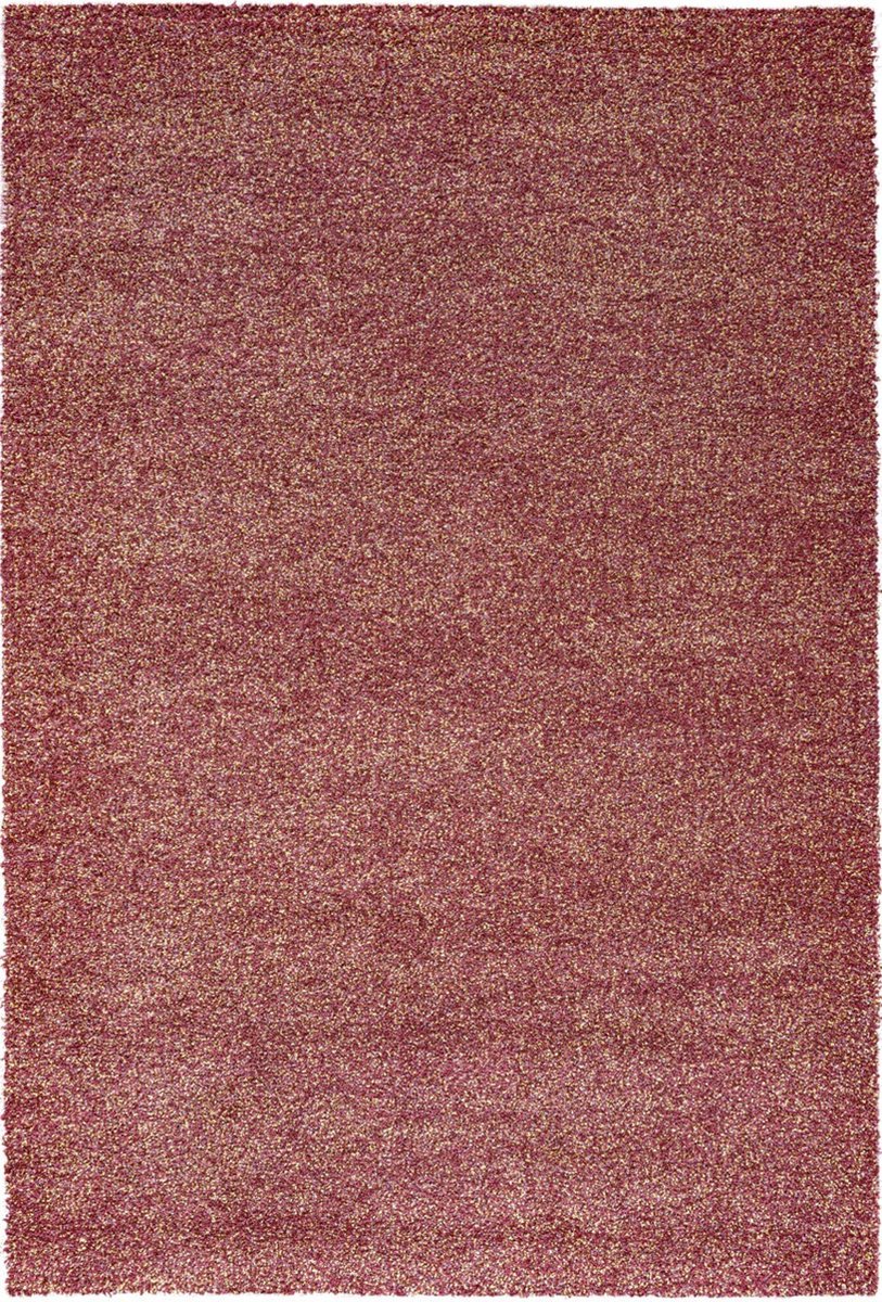 Rugsman Camel 023.0600.1919 Vloerkleed - 133 x 195 cm - Rood - Rechthoekig - Polypropylene - Woonkamer, Slaapkamer - Effen - Shaggy - Hoogpolig, Modern