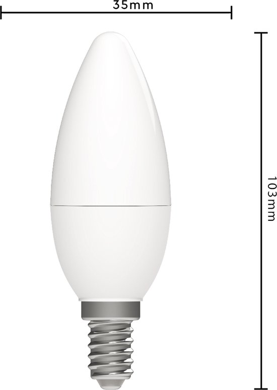Lampe bougie LED's Light E14 LED - 470 lm - Lumière blanche froide - 1 lampe