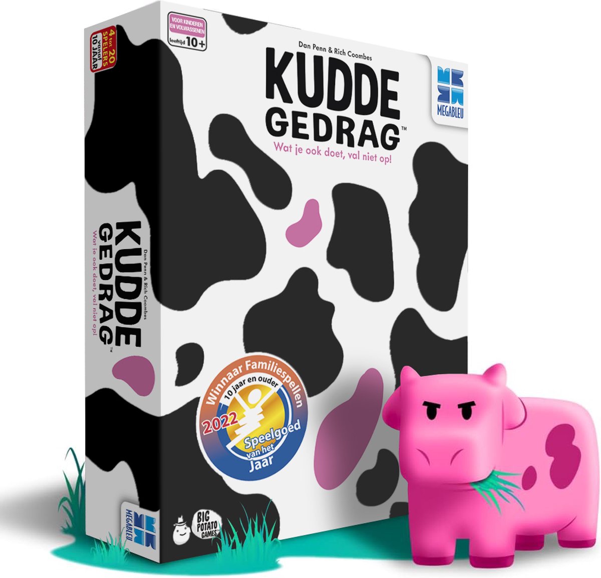 Megableu Kuddegedrag - Partyspel voor Grote Groepen - Grappig Familiespel Vanaf 10 Jaar - 4-20 Spelers - Denk als de Kudde of Krijg de Roze Koe — afbeelding 6