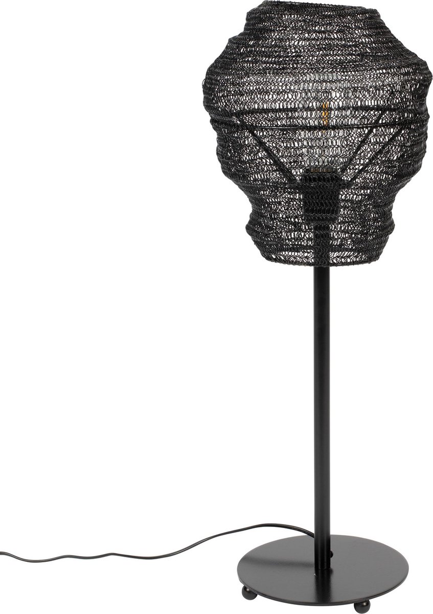 Table Lamp Lena Ø27 Cm - Tafellamp Met Gaas - Hoogte 69 Cm