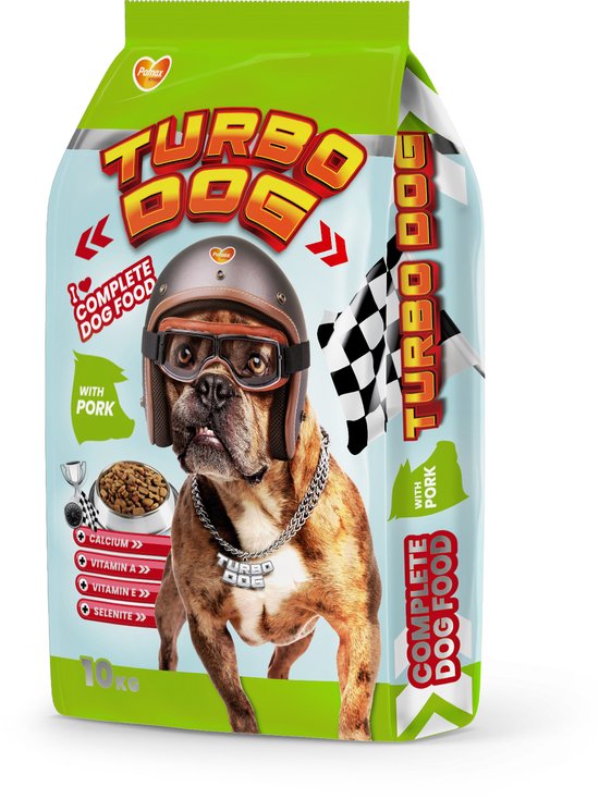 Turbo - Hondenvoer - Hondenbrokken - Adult - Varkensvlees smaak - 10kg