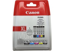 Canon PGI-570XL & CLI-571 - Inktcartridge + Retourzakje - Origineel - Zwart en Kleur