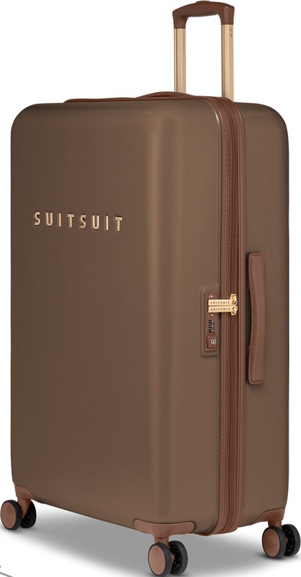 Bruine SUITSUIT koffer van 76 x 51 x 28 cm met TSA-slot.