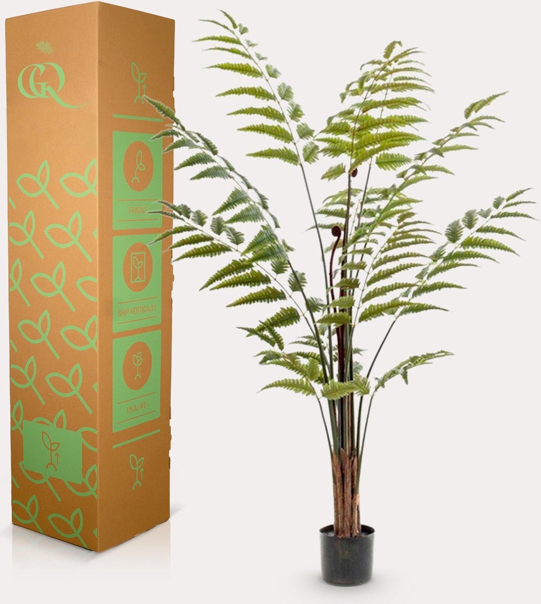 Kunstplant - Rumohra Adiantiformis - Ledervaren - 150 cm