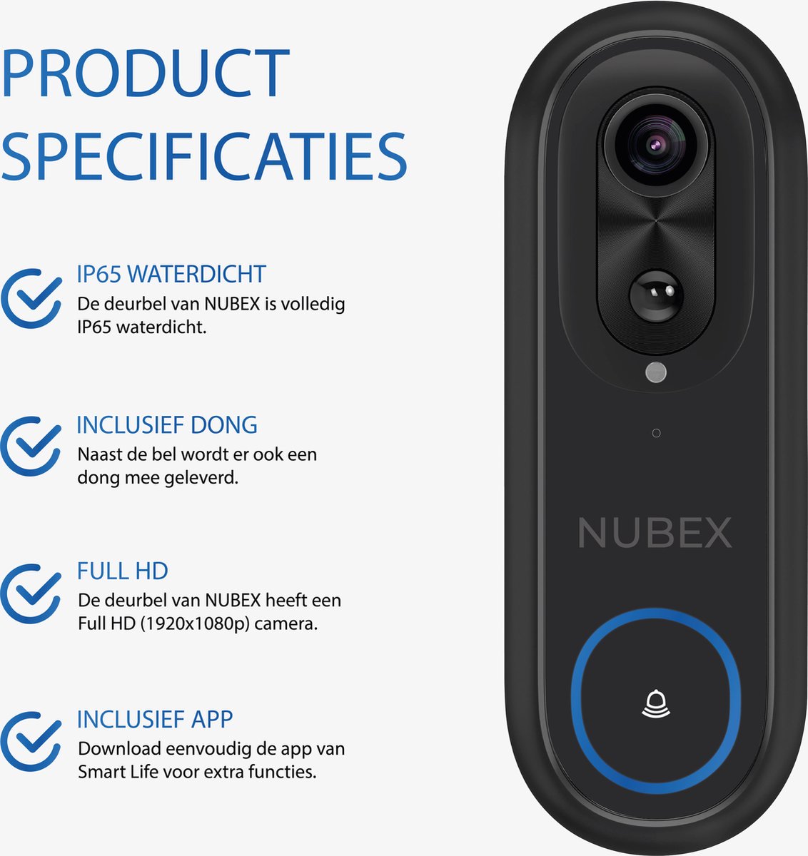Slimme WiFi Videodeurbel - 2.4G/5G, Tuya Smart Home Slimme WiFi Videodeurbel - 2.4G/5G, Tuya Smart Home