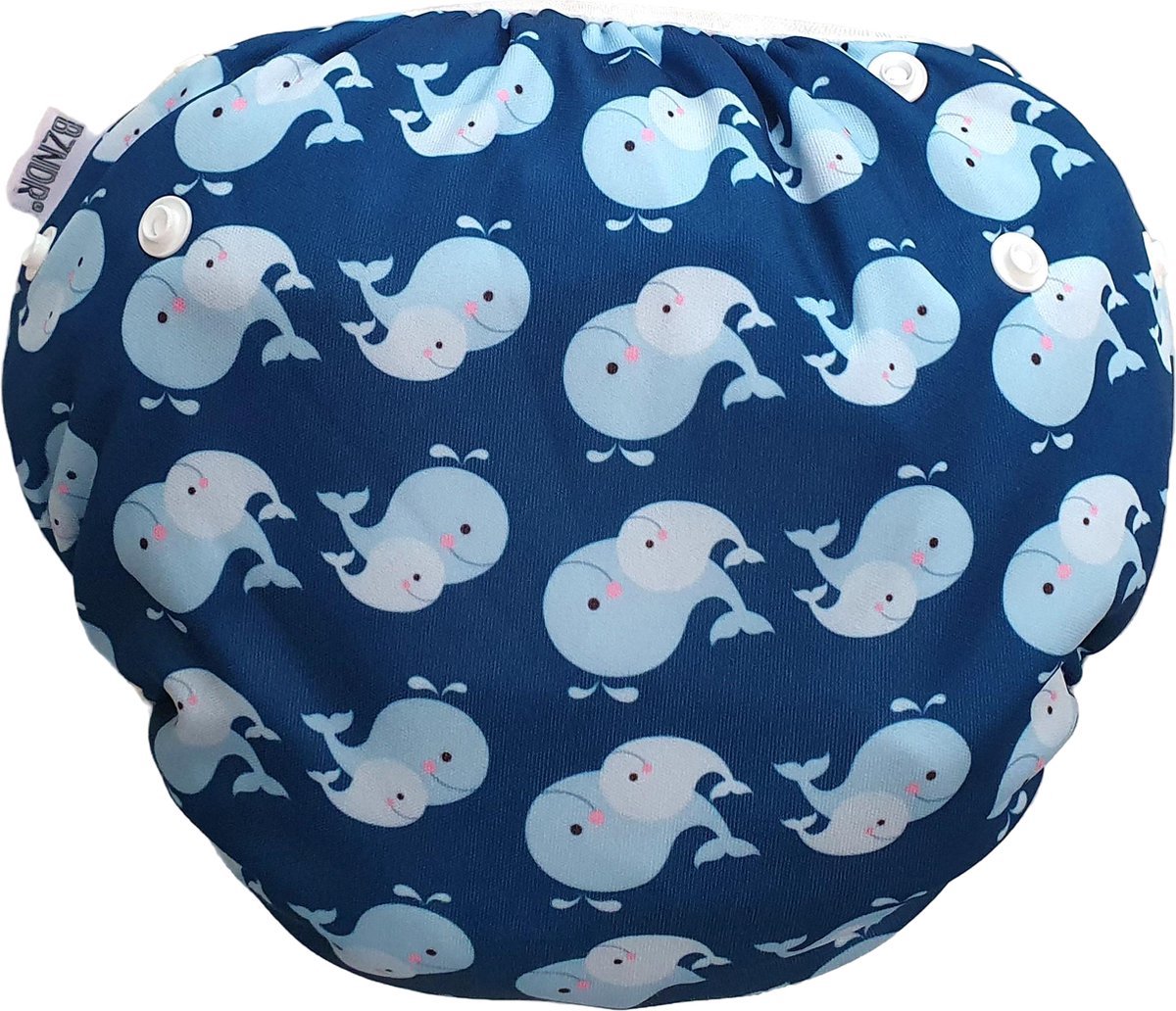Goedkoopste BZNDR® - Zwemluier walvis - 0-3 jaar - 8 t/m 25 kg | Wasbaar - Zwemluier baby
