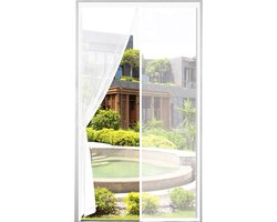ForDig Vliegengordijn 213x90cm - Glasvezel A-kwaliteit - Luxe Deurhor Magnetisch - Horgordijn – Vliegengordijn – Hordeur - Wit