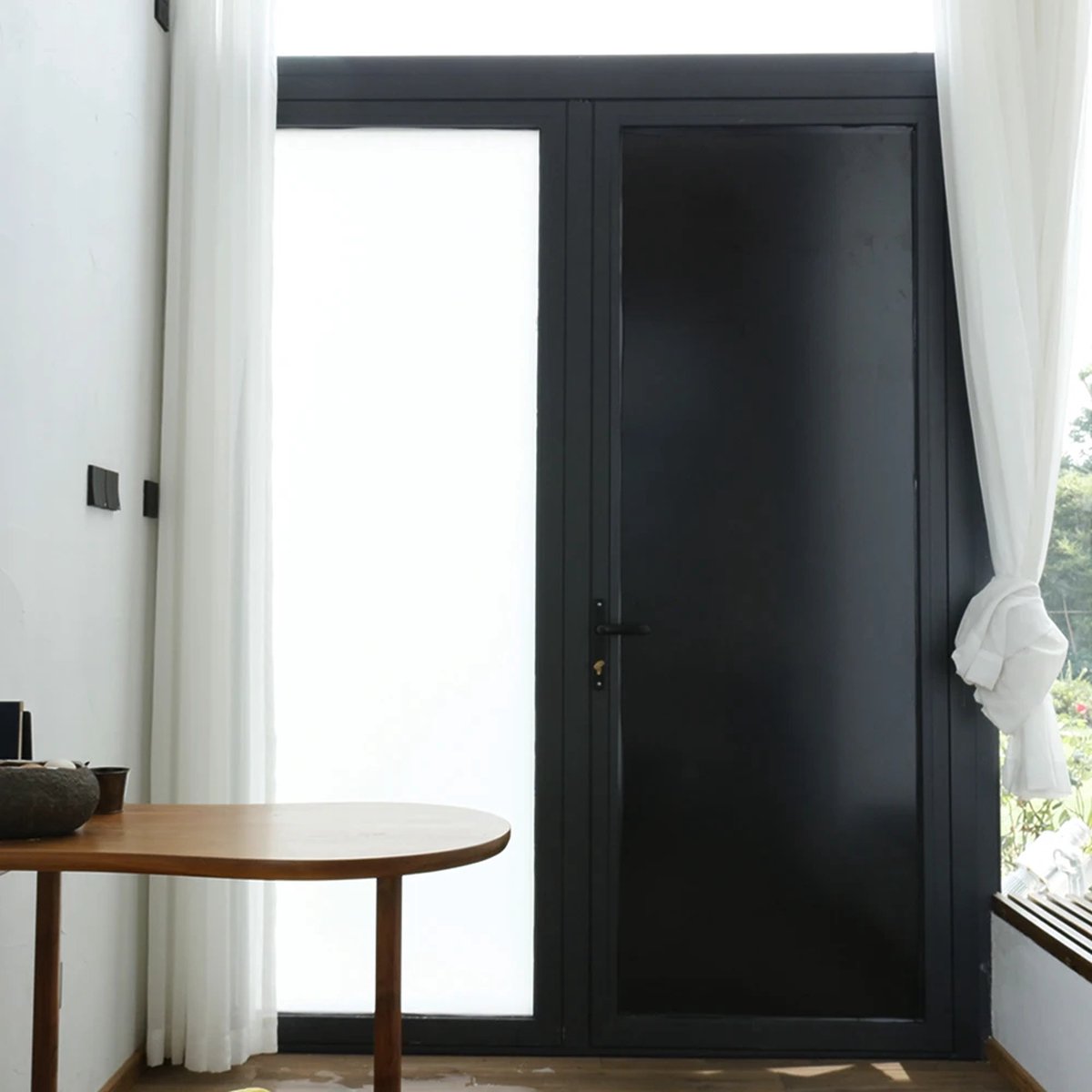 Maroyathome - Anti-Inkijk Raamfolie - ZWART Privacy - 90 cm x 300 cm - Zelfklevend - UV-Bescherming - Geschikt voor HR+ en HR++ Dubbelglas