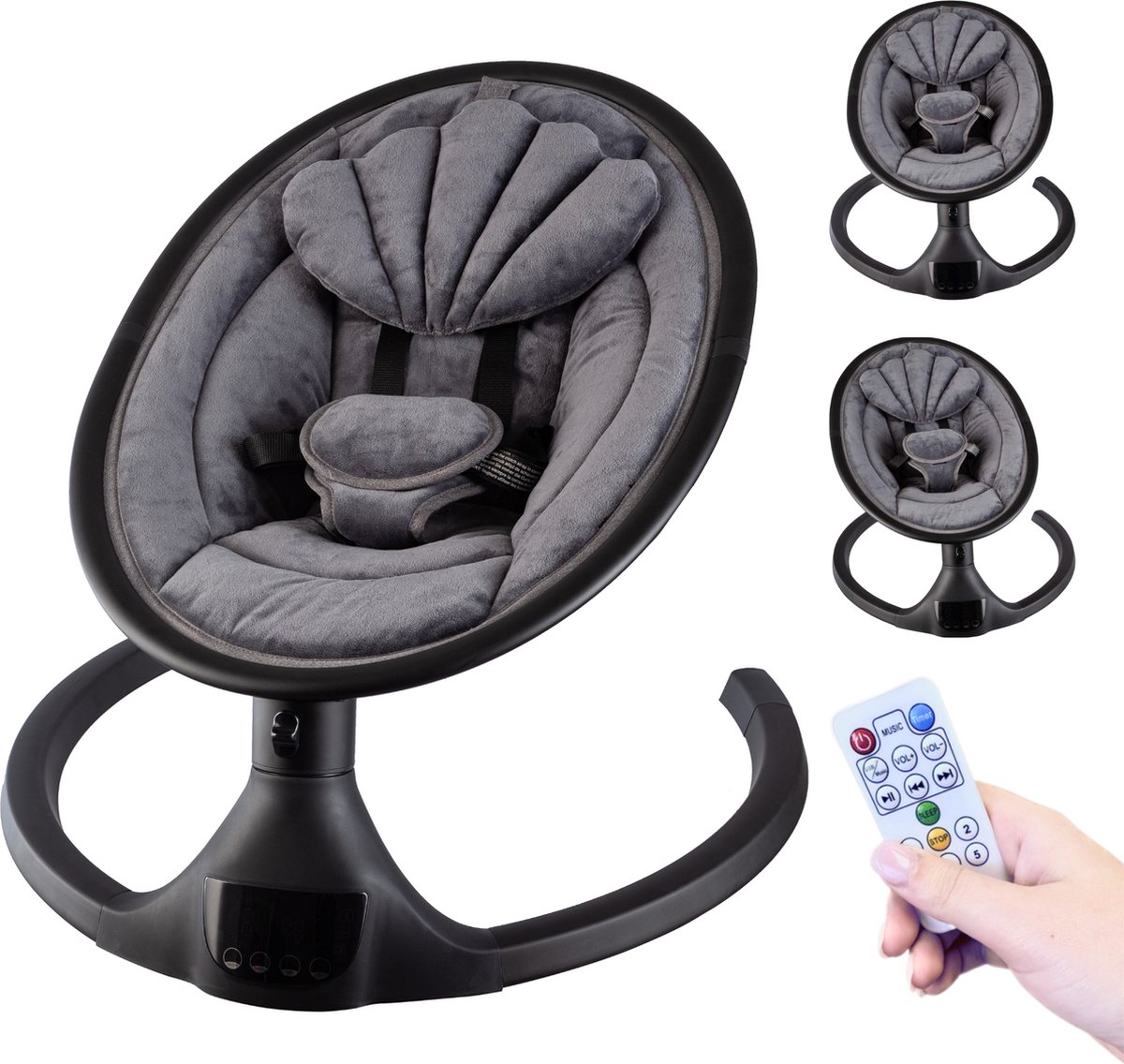 Goedkoopste X Adventure Wipstoel Elektrisch Rocco / Schommelstoel Met Bluetoothfunctie & Afstandsbediening- Velvet Antra