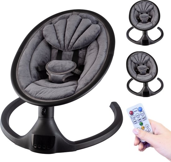 X Adventure Wipstoel Elektrisch Rocco / Schommelstoel Met Bluetoothfunctie & Afstandsbediening- Velvet Antra