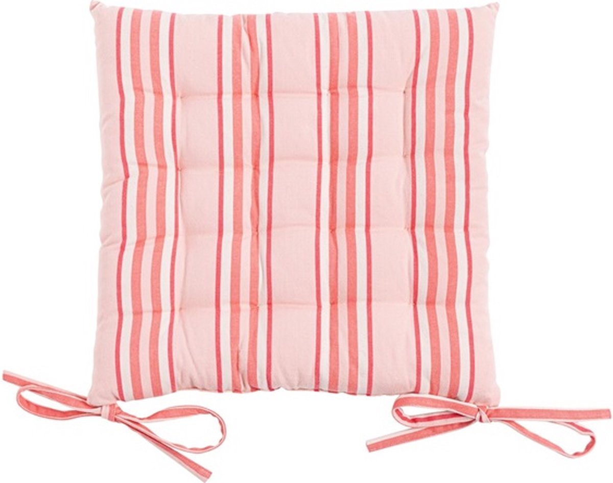 Linen & More Multi Stripe Roze Mattress | 40 X 40 | Sierkussen Voor Woonkamer Of Slaapkamer