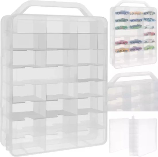 Kruzzel Koffer voor Modelauto's - Houd 23 Speelgoedauto's Georganiseerd