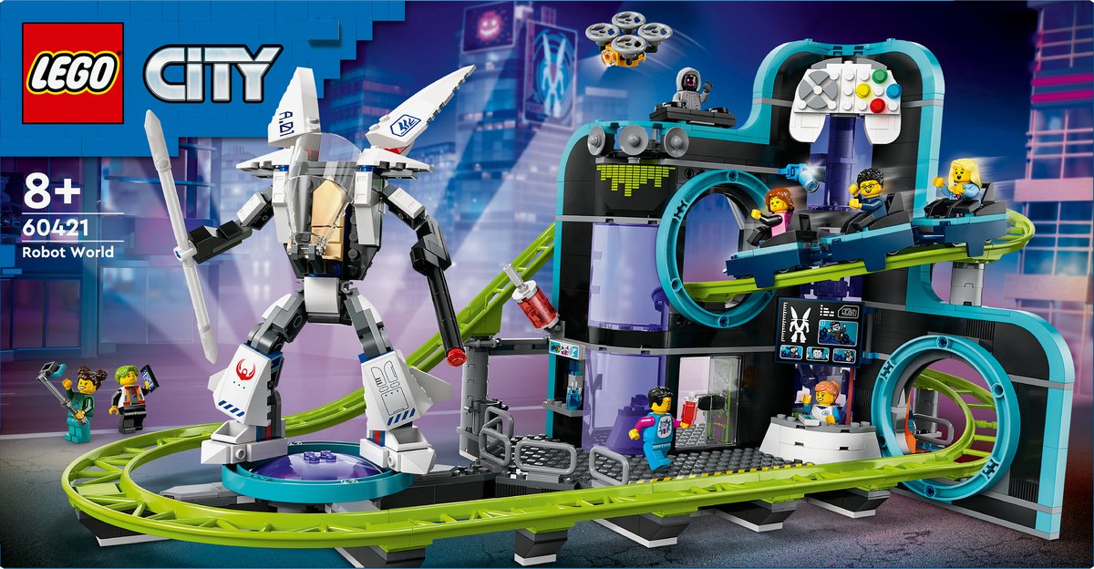 LEGO City Roller Coaster dans Robot World, speelgoed 60421 bol
