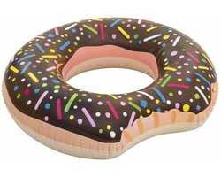 Opblaasbare chocolade donut 107 cm