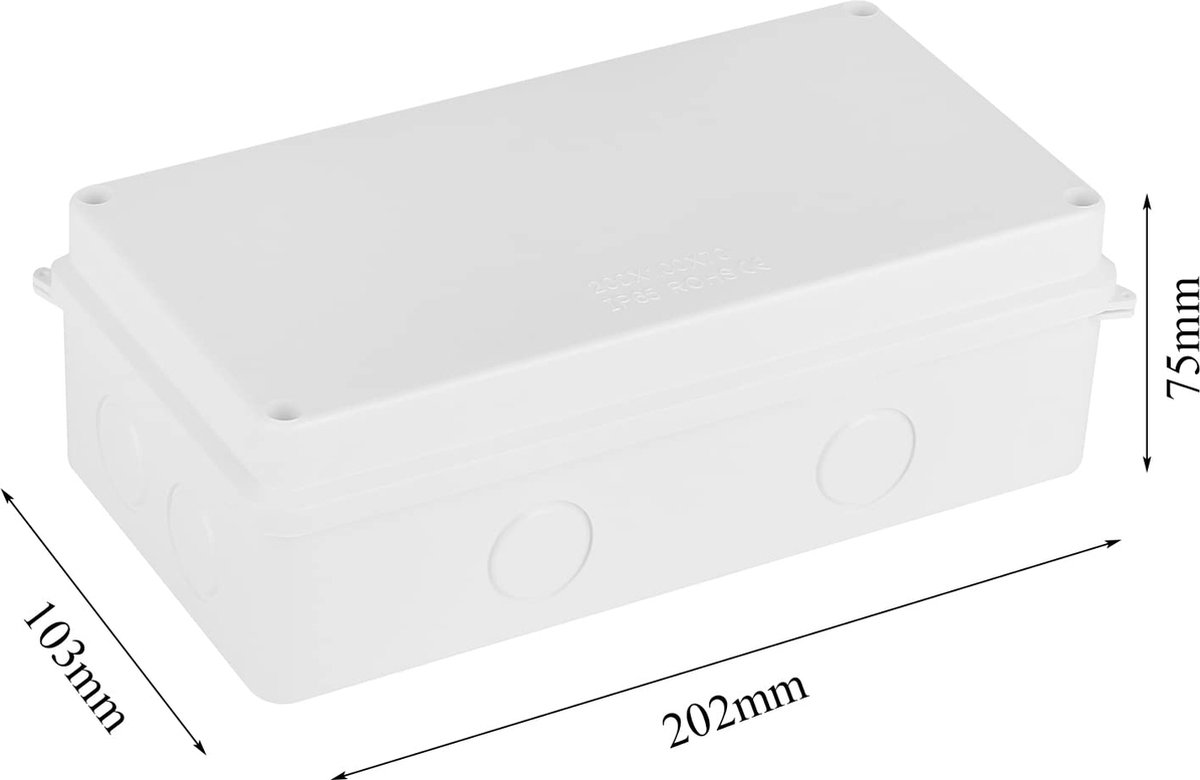 Waterdichte aansluitdoos IP65 - 15 maten naar keuze, aftakdoos van ABS Waterdichte aansluitdoos IP65 - 15 maten naar keuze, aftakdoos van ABS