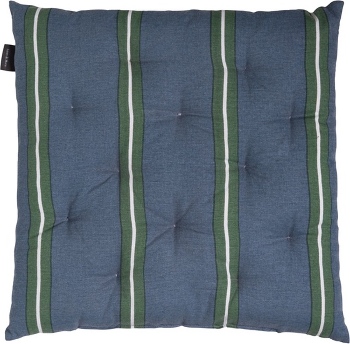 Linen & More Printed Stripes Groen Mattress | 40 X 40 | Sierkussen Voor Woonkamer Of Slaapkamer