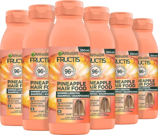 Garnier Fructis Hair Food Pineapple - Shampoo - Lang, dof haar - 6x 350ml