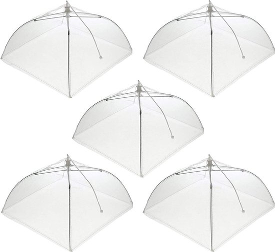 Handgeweven voedsel serveermand met tent bamboe picknick mesh mand met covers stofdicht insectenbestendig drogen voedsel cover mand voor fruit groente brood