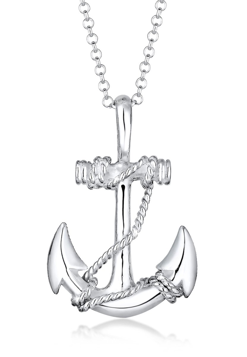 KUZZOI - Halsketting - Anker Seil Maritim 925 Silber - Heren