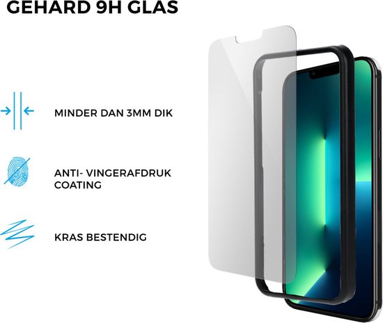 Mobiparts Coque en silicone pour Apple iPhone 13 Pro Max avec 1 film protecteur d'écran en Glas trempé - Zwart