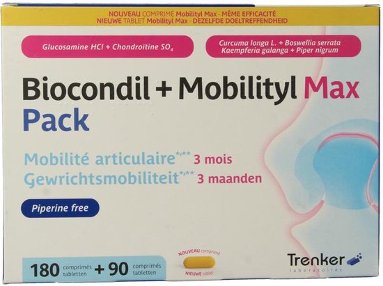 Biocondil 180 tabletten + Mobilityl MAX 90 Duopack | Kurkuma Gewrichten en pezen 180+90 Tabletten