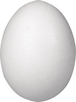 20 stuks schuimrubberen paaseieren voor knutselen - 5,5 cm witte blanco