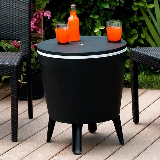 Keter Coolbar Partytafel - 49,5x49,5x57cm-84.5cm - 30 L - Zwart van Merkloos — afbeelding 5