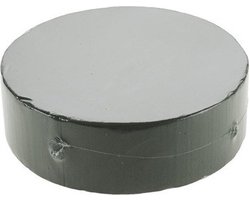 Rond groen steekschuim/oase blok - nat - 22 x 7 cm - Steekschuim voor bloemen - Kerststukjes maken