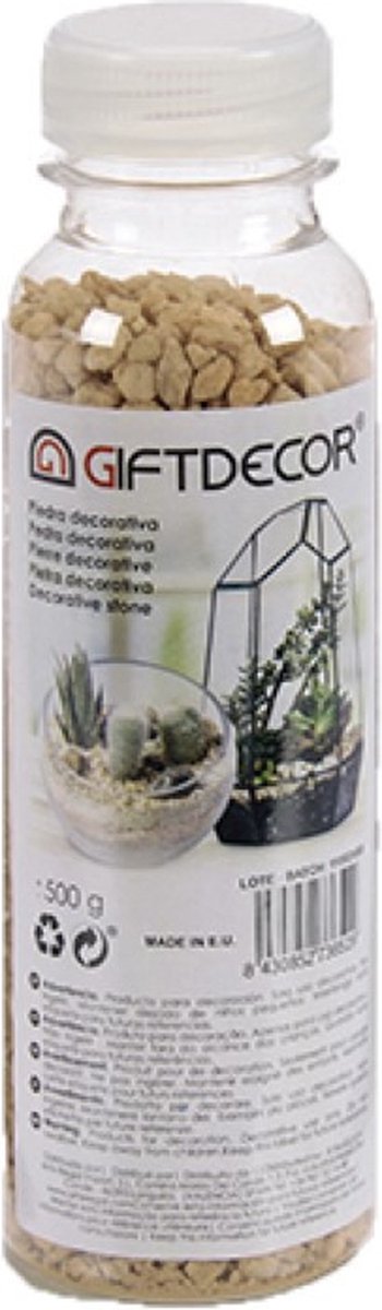Decoratie steentjes/kiezeltjes naturel bruin 500 gram - Aquarium bodembedekking