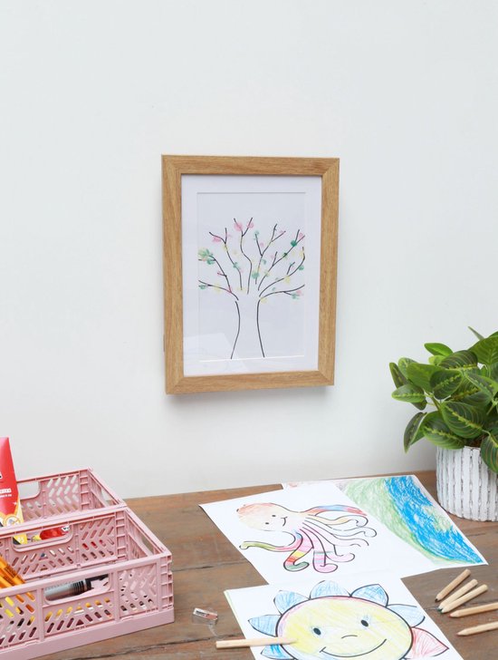 Deknudt Frames cadre photo interchangeable pour dessins d'enfants - naturel - A4