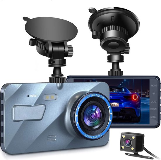 Foto: Logivision m4 dashcam voor auto dashcam 4k dashcam voor en achter touchscreen parkeermodus nachtvisie tot 128gb opslag