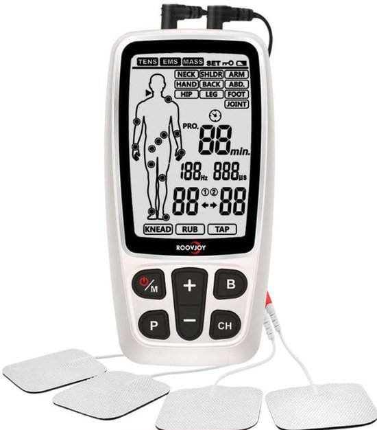 Wit Roovjoy Combo TENS/EMS/massage-apparaat