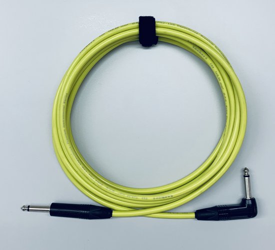 Foto: Gitaarkabel tasker neutrik professionele gitaar kabel t33np2rxb23yw kleur fluo yellow lengte 3 meter handgemaakt nl