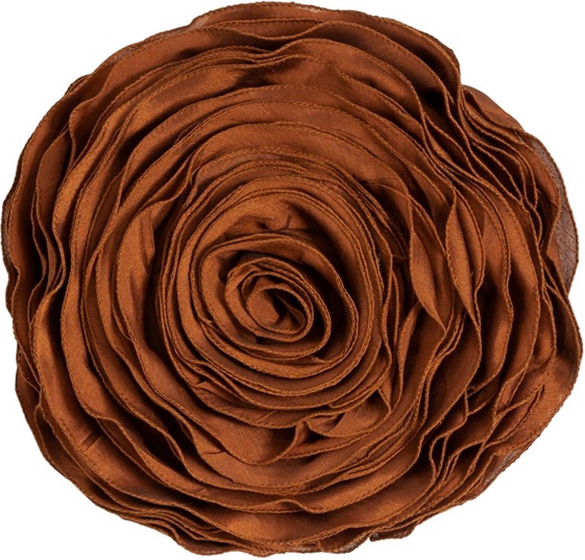 Linen & More Bella Camel Kussen Diameter | 40x | Sierkussen Voor Woonkamer Of Slaapkamer Bruin