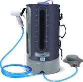 Camping Douche Draagbare Douche Outdoor Douche Handheld Elektrische Douche, Waterstroom Stallen Aanpassing, 4800mAh Oplaadbare Batterij, Flow Contol en Afsluitklep voor Douchen, Wassen, etc (Blauw