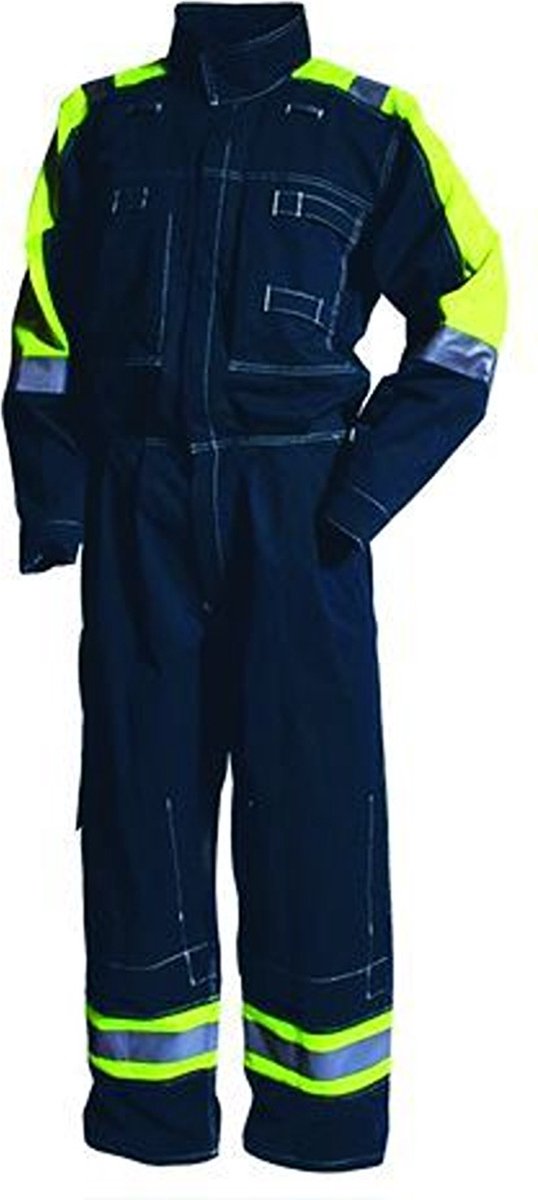 Tranemo Overall Ketelpak Vlamwerend 5716 88 Blauw/geel, Maat 3xL