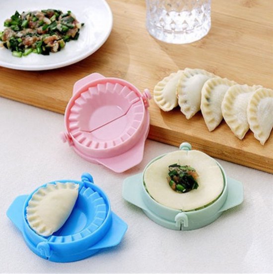 Foto: Dumpling maker 3 stuks kleurrijke ravioli gebak huid persvorm set plastic chinese dumpling wonton empanada vlees pierogi pie dough press skin maker kit voor thuis keuken koken picknick