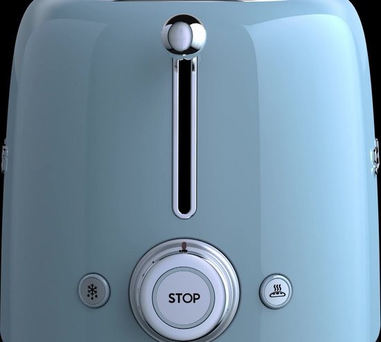 SMEG Toaster/Grille-pain 2 Tranches Années 50 Noir TSF01BLEU