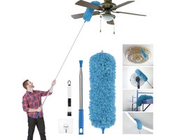 Uitschuifbare Plumeau en Vensterreinigingsborstel Set - Roestvrijstalen Handvat - Huishoudelijk Schoonmaakgereedschap met Telescopische Functie