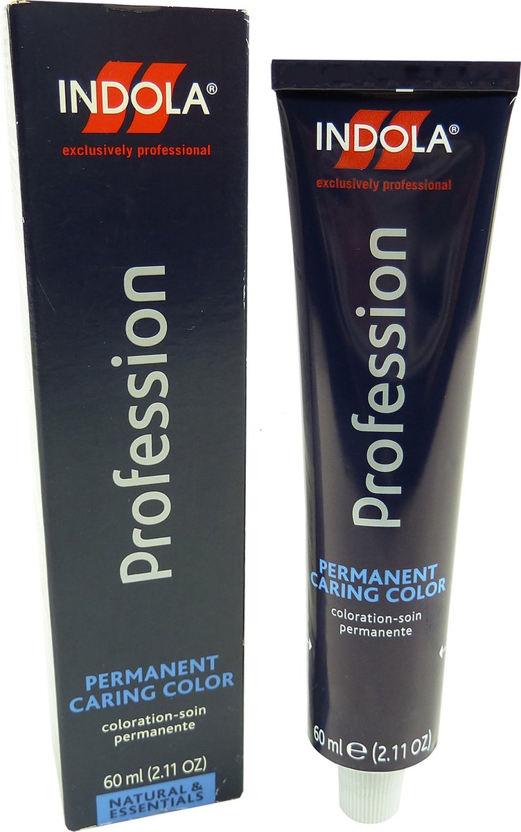 Indola Profession Natural Essentials Caring Color permanente haarkleuring 60ml selectie kleuren - 07.13 Medium Blonde Ash Gold / Miitelblond Asch Gold